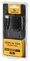 Adapter GEMBIRD A-HDMI-VGA-04 (HDMI M - D-Sub (VGA) F; 0,15m; kolor czarny)