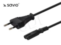 Kabel SAVIO  CL-105 (2-Pin  - Euro ; 3m; kolor czarny)