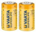 Zestaw baterii cynkowo-węglowe VARTA Superlife R20 D (Zn-C; x 2)