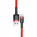 Kabel Baseus Cafule CATKLF-A09 (USB 2.0 - USB typu C ; 0,50m; kolor czerwony)