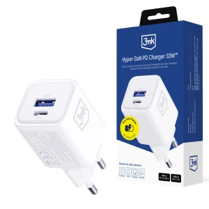Accessories -  3mk Hyper Charger PD 33W GaN QC4+ PPS AFC FCP SCP 1A1C  White